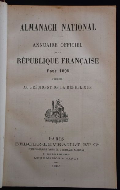 FAURE (Félix)]. Almanach national. Paris,...