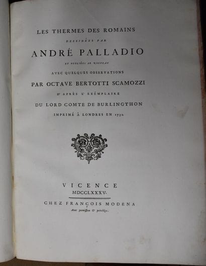 PALLADIO. Le Terme die romani e ripubblicate...