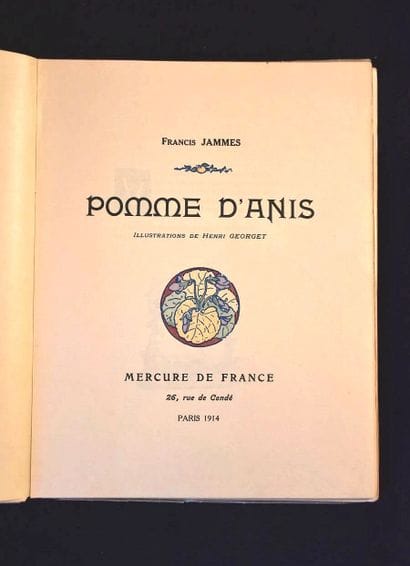 JAMMES (Francis). Pomme d'Anis ou l'Histoire...