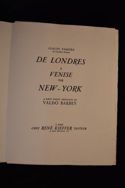 FARRERE (Claude). De Londres à Venise par...