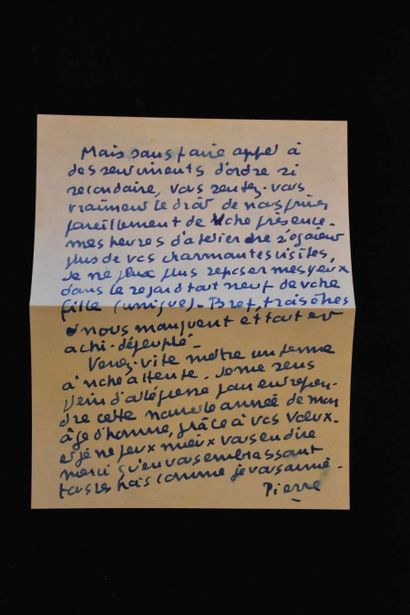 AUTOGRAPHES. BETTENCOURT (Pierre). 3 lettres...