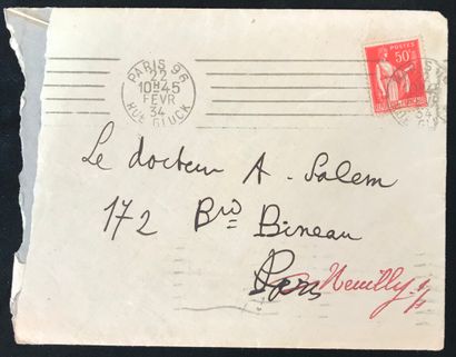 COCTEAU (Jean). Lettre autographe au Dr Salem...