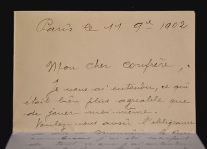FAURÉ (Gabriel). 2 lettres a. s.



1 p....