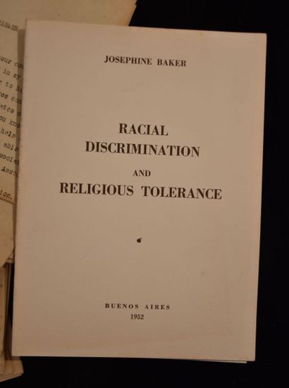 BAKER (Joséphine). Racial discrimination...
