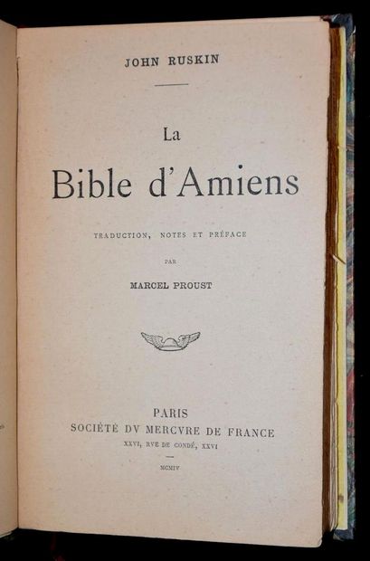 PROUST (Marcel). RUSKIN (John). La Bible...