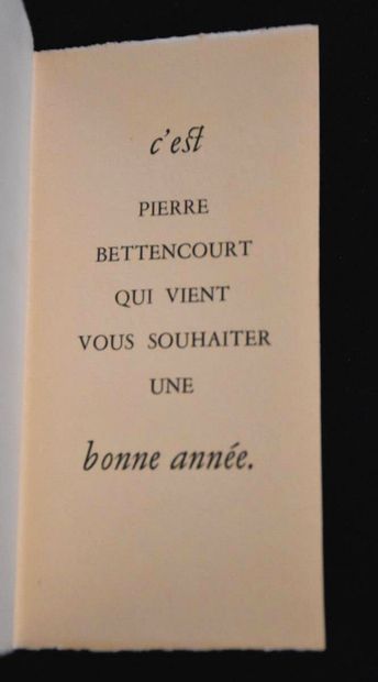 AUTOGRAPHES. BETTENCOURT (Pierre). 3 lettres...