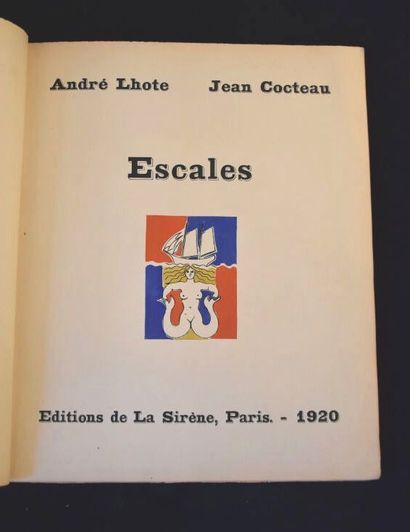 COCTEAU (Jean). Escales. Paris, La Sirène,...