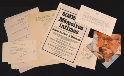 SIMENON. Ens. de 6 cartes tapu. s., 2 photos...