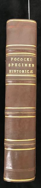POCOCK (Eduard). Specimen Historiae Arabum....