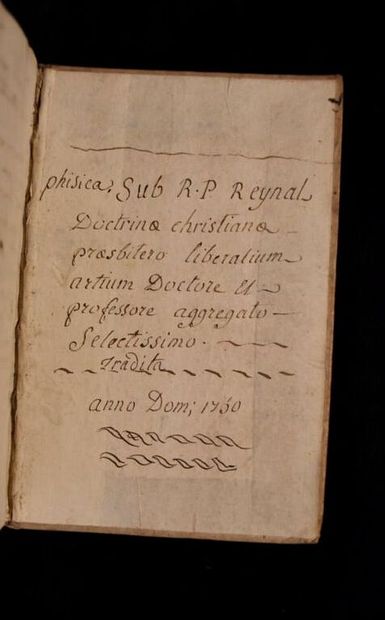 SCIENCES, MANUSCRIT. REYNAL (R. P.). Phisica...