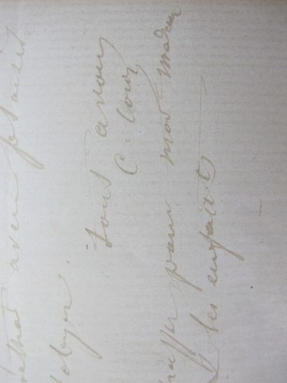 AUTOGRAPHES. COROT (Camille). Billet autographe...