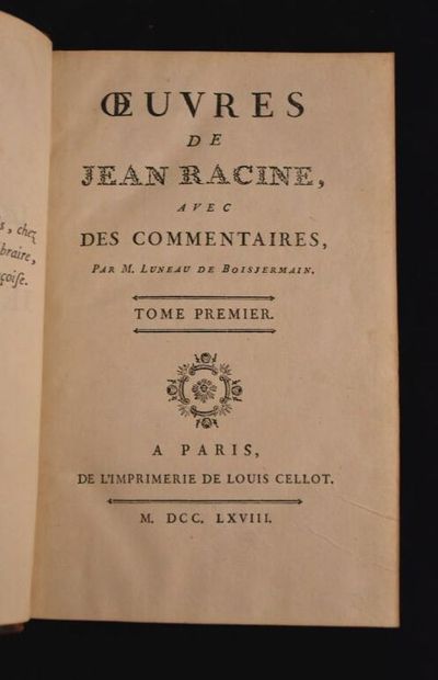 RACINE (Jean). OEuvres. Avec des commentaires...