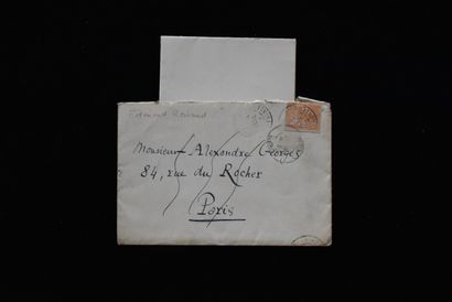 JACOB (Max). Lettre a. s., pliée, sous env.,...