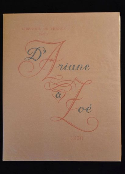Collectif. D'Ariane à Zoé. Alphabet galant...