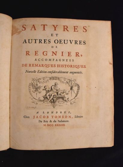 REGNIER (Mathurin). Satyres et autres oeuvres...