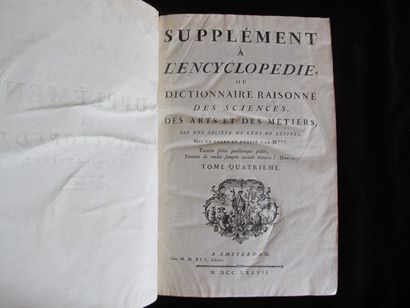 DIDEROT (Denis) et d'ALEMBERT. Encyclopédie,...