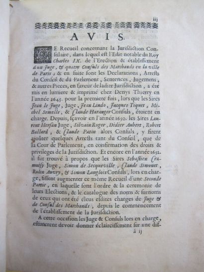 PARIS - ACTES ROYAUX. Recueil contenant les...