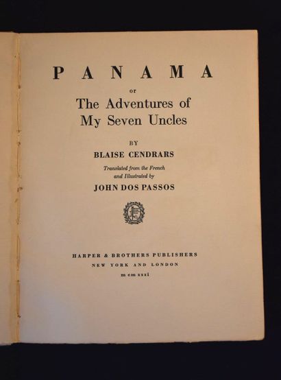 CENDRARS (Blaise). Panama of the adventures...