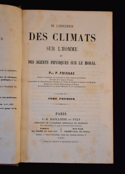 FOISSAC (P.). De l'Influence des climats...