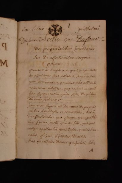 SCIENCES, MANUSCRIT. REYNAL (R. P.). Phisica...