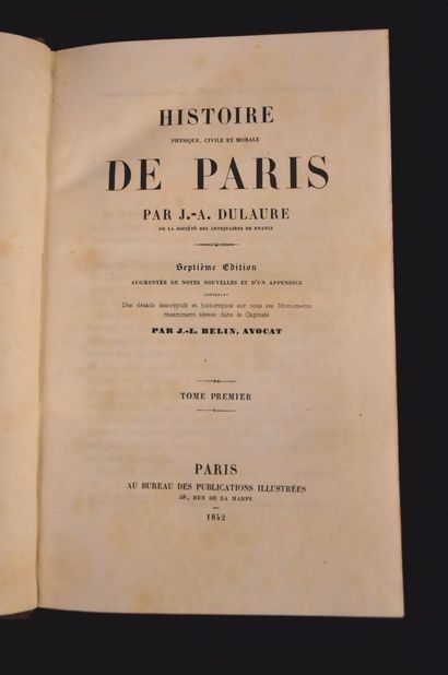 DULAURE (J.-A.). Histoire physique, civile...