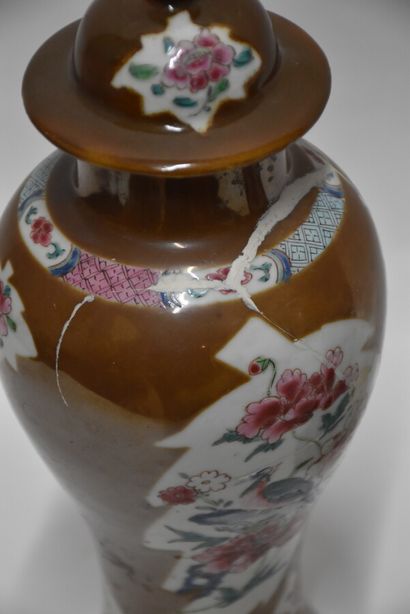 Chine, XVIIIe siècle

Deux vases couverts...