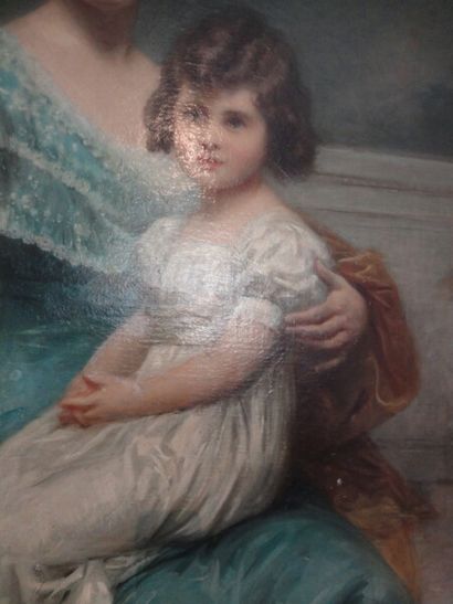 CABANNE Édouard (1857-1942) 

Portrait mère-fille...
