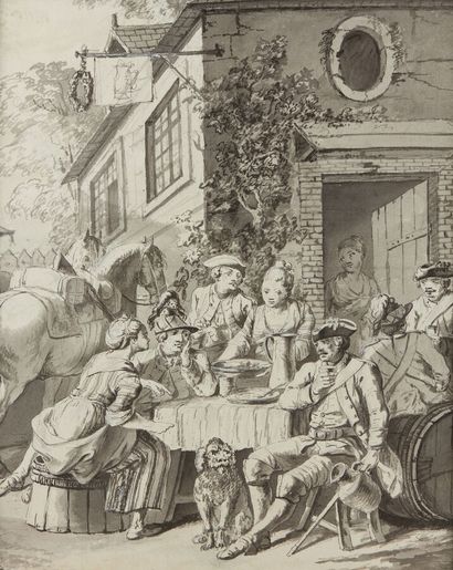 Attribué à GAMELIN Jacques (1738-1803)

Scène...