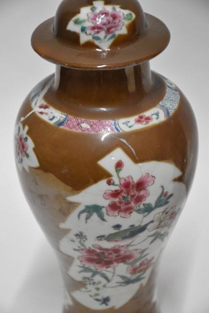 Chine, XVIIIe siècle

Deux vases couverts...