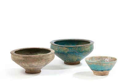 Ensemble de trois coupes, Iran seldjoukide,...