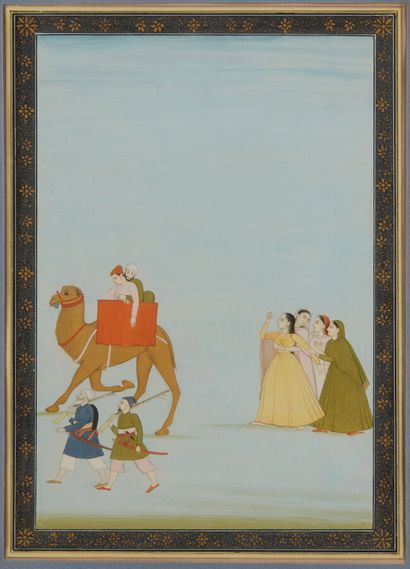 Le départ, Inde, XIXe - XXe siècle

Gouache...