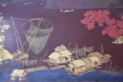 Le Quoc Loc (1918-1987) :

Paysage

Diptyque

Signé...
