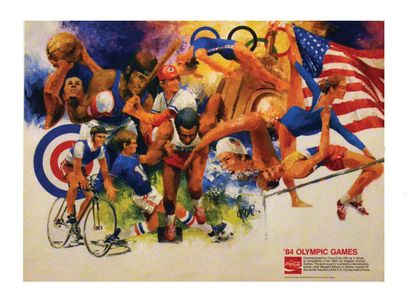 Los Angeles Olympic Games Coca Cola Poster...