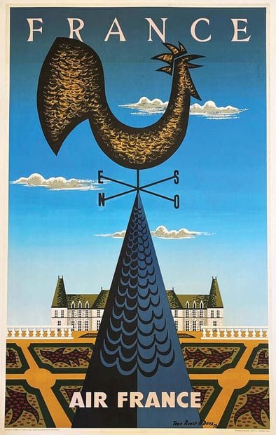 France Air FranceS.A. CourbetParis Poster...