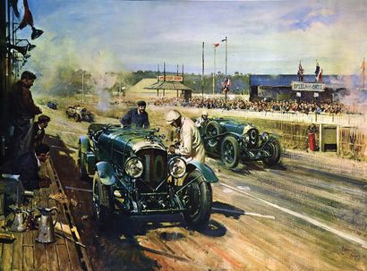 Bentley at Brooklands1 Affiche Non-Entoilée...