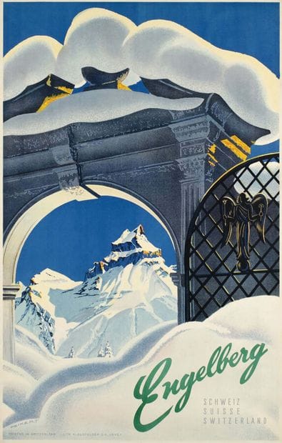 EngelbergKlausfelderVevey Affiche entoilée/...