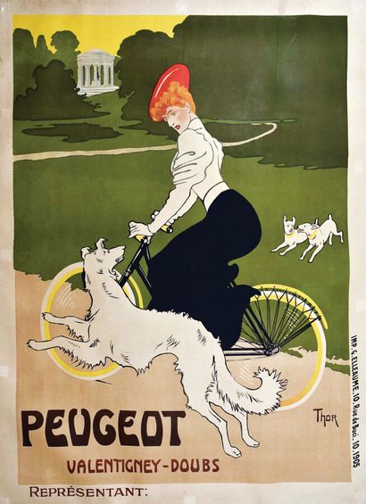 PeugeotG. ElleaumeParis Affiche entoilée/...