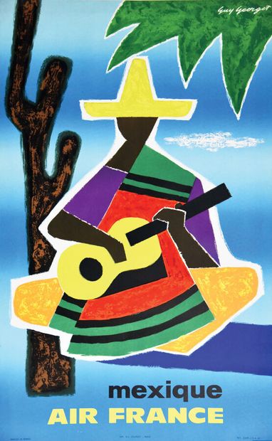 Mexico Air FranceS.A. CourbetParis Poster...