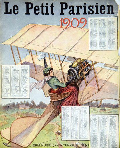 Le Petit Parisien 1909 - Aéroplane Calendrier...
