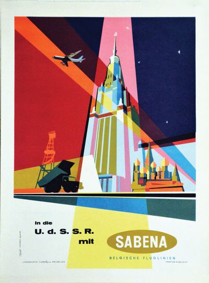 U.DS.S.R. URSS In die UDSSR mit SabenaLinsmo...