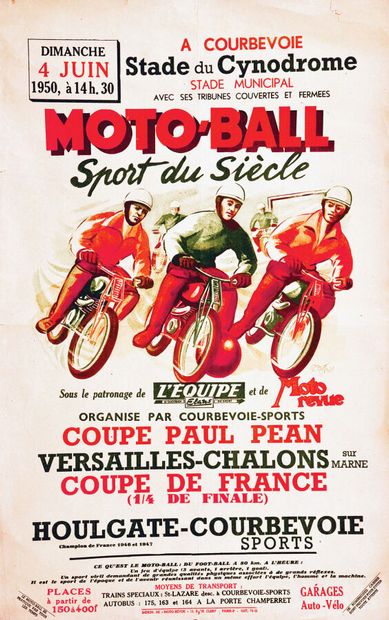 A Courbevoie Stade Municipal Moto Ball Versailles...