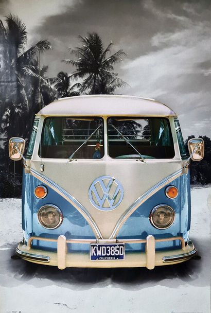 Combi Volkswagen1 Poster Non-Entoilée / Vintage...