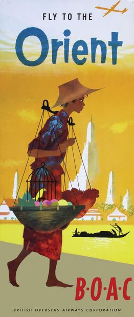 Fly to The Orient BOAC1 Affiche Non-Entoilée...