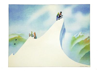 En haut lieu d'après dessin de Samivel1 Affiche...
