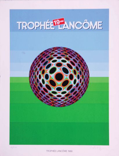 Trophée Lancôme 19 ème Sérigraphie Signée...