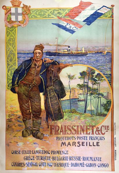 Fraissinet & Cie Paquebots Poste FrançaisMoullotMarseille...