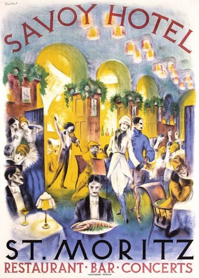 Saint Moritz Savoy Hotel Restaurant Bar Concerts...