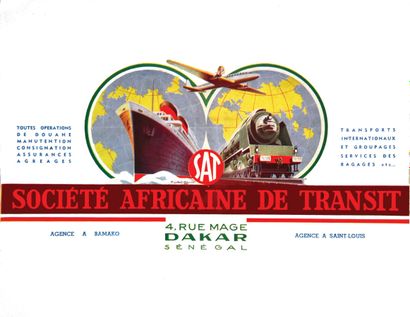 Société Africaine de Transit Poster on canvas/...