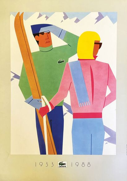 Couple of Lacoste Skiers 1933 1988F. PeschGrafenberg...