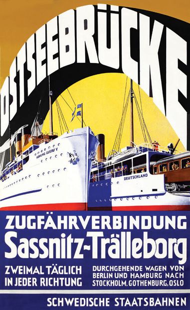 Konung Gustaf V, Deutschland - Osteseebrûcke...